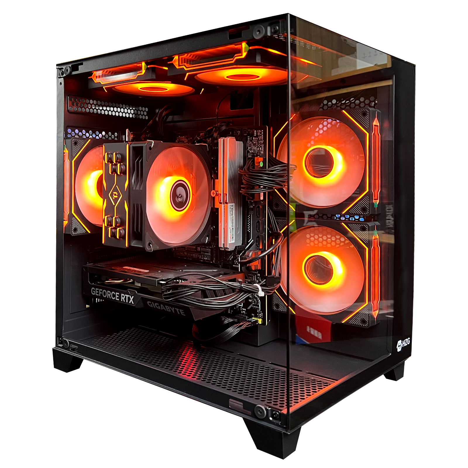 HZG Gaming Desktop Computer PC,AMD Ryzen 5 9600X,RTX 4060 8G 32GB